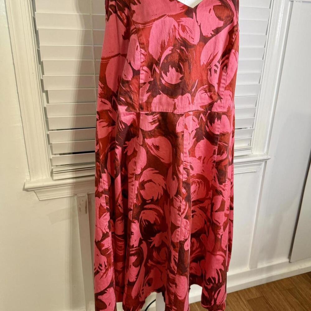 Dressbarn Women's Pink and Red Casual-dress Size 16
